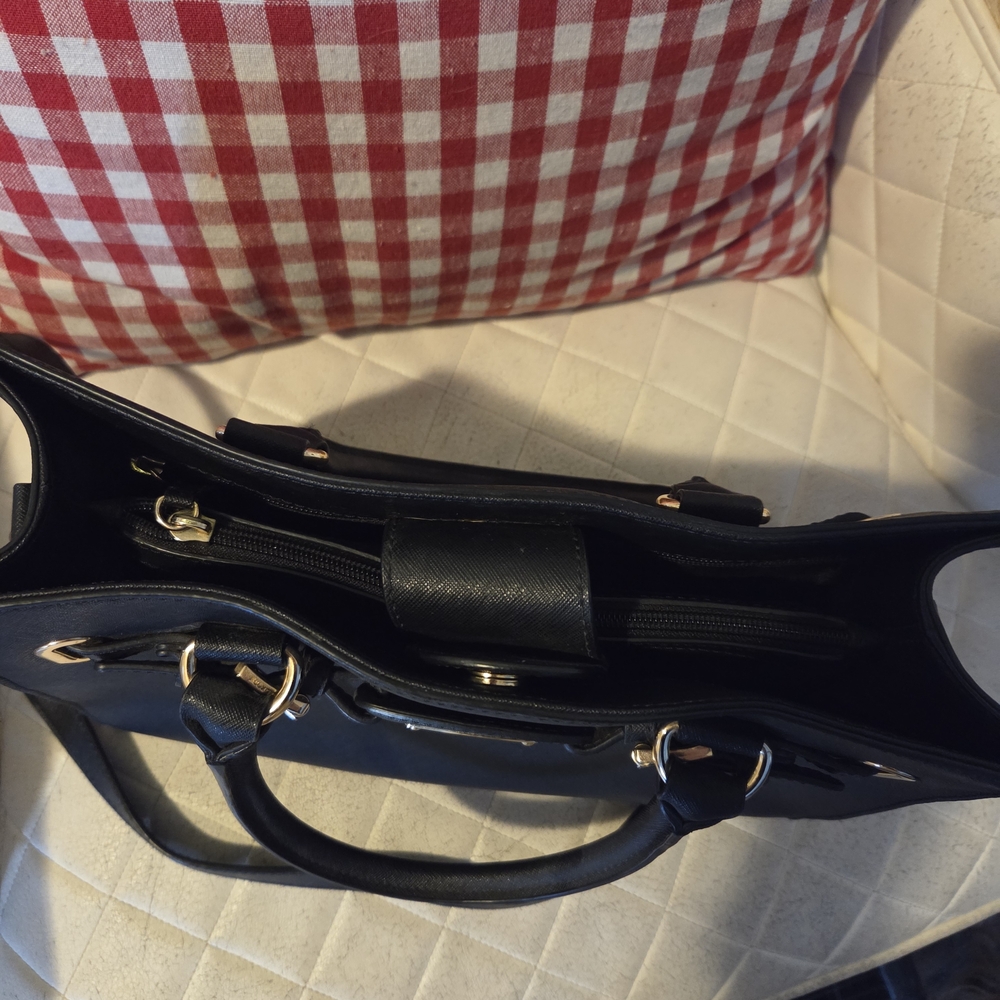 Michael Kors Black Handbag with Gold Accents - Picture 8 of 12